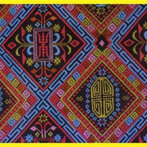 壮锦，Guangxi Zhuang Brocade (Jacquard Machine Woven)