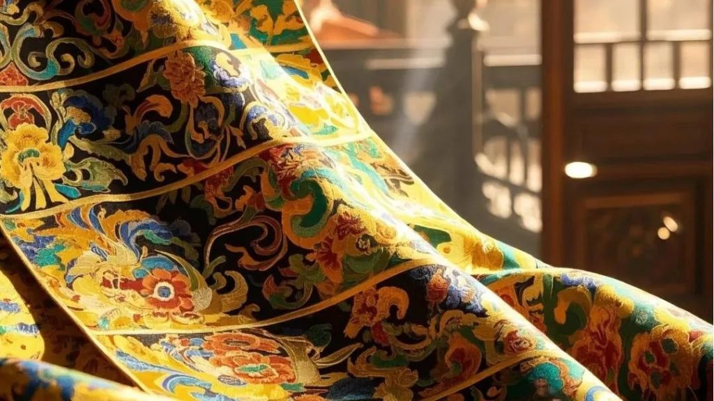 云锦，Nanjing Yunjin Brocade (Jacquard Machine Woven)